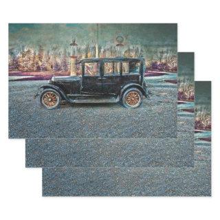 Vintage Antique Rustic Black Old Aged Car  Sheets