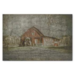 Vintage Antique Rustic Old Red Texture Barn Tissue Paper