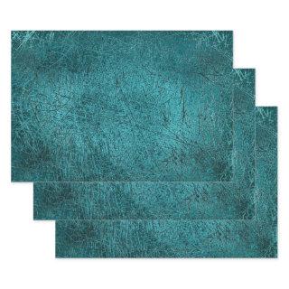 Vintage Antique Texture Teal Turquoise Scratches  Sheets