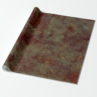 Vintage Antique Textured Dark Brown Teal Decoupage