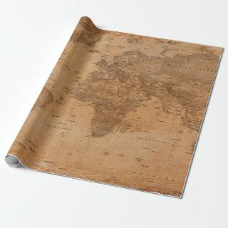 Vintage Antique World Map