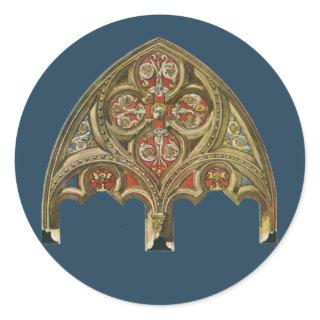 Vintage Architectural Element, Decorative Arches Classic Round Sticker