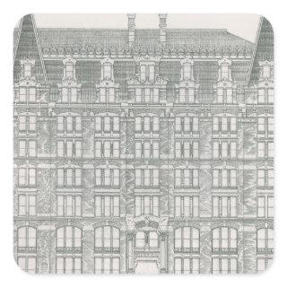 Vintage Architecture, Delaware & Hudson Canal Co. Square Sticker