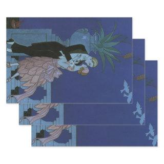 Vintage Art Deco Newlyweds, Oui by George Barbier  Sheets