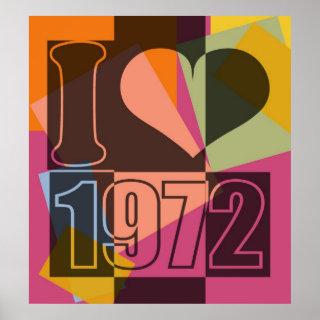 Vintage Art - I love (heart) 1972 - Poster