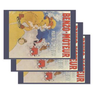 Vintage Art Nouveau, Benzo Moteur by Jules Cheret  Sheets