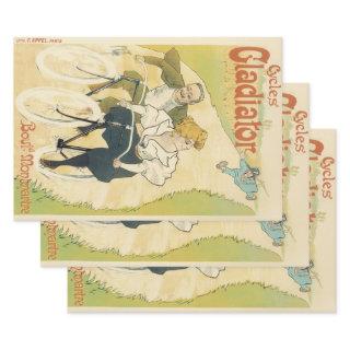 Vintage Art Nouveau, Gladiator Cycles Bicycles   Sheets