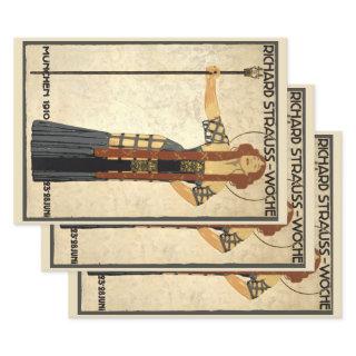 Vintage Art Nouveau Richard Strauss-Woche. Munich  Sheets