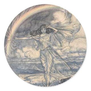 Vintage Arthur Rackham Fairy Round Sticker