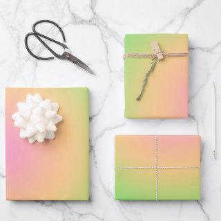Vintage Aura Green Yellow Pink Gradient Ombre Gift  Sheets
