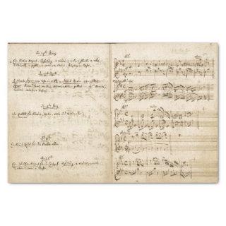 Vintage Austrian Handwritten Music Notebook 1700 Tissue Paper