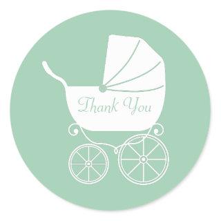Vintage Baby Carriage Shower Beautiful Classic Round Sticker