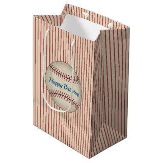 Vintage Baseball Birthday Gift Bag