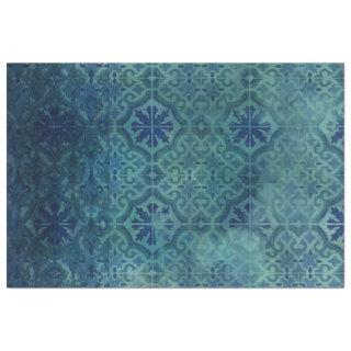 Vintage Beach Sea Shore Navy Blue Wood Pattern Tissue Paper