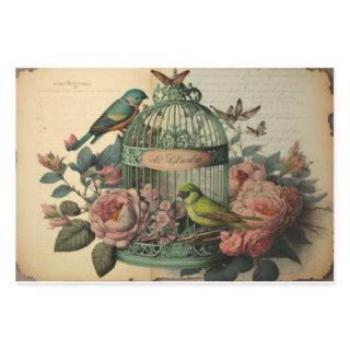 Vintage Birdcage Decoupage Drawer Liners  Sheets