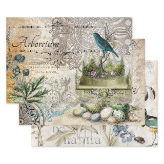 VINTAGE BIRDS HEAVY WEIGHT DECOUPAGE PRINTS  SHEETS