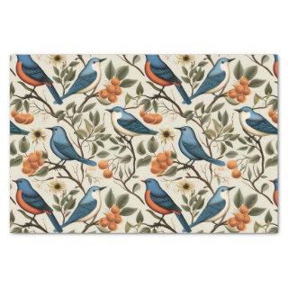 Vintage Birds Seamless Pattern  Tissue Paper