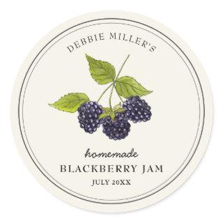 Vintage Blackberry Jam Jar Canning Label