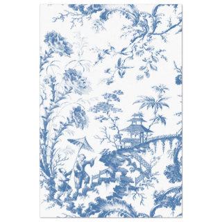Vintage Blue and White Pagoda Chinoiserie Tissue Paper