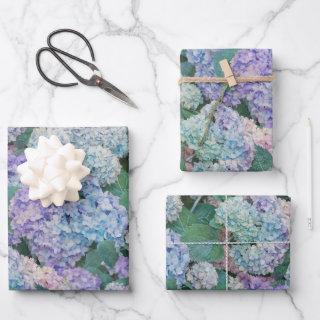 Vintage Blue Hydrangea Floral Garden  Sheets