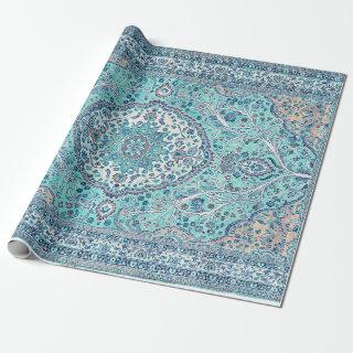 Vintage Blue Rug Pattern