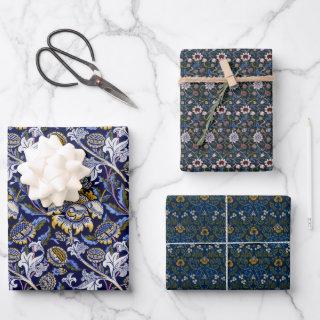 Vintage Blue William Morris Floral Patterns  Sheets