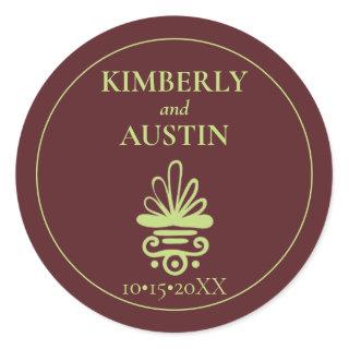 Vintage Book Cover | Book Theme Wedding  Classic R Classic Round Sticker
