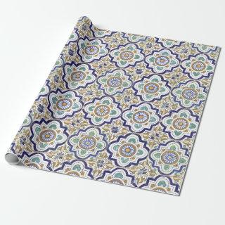 Vintage Botanical Ornamental Tiles Pattern