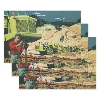 Vintage Business, Construction Site with Surveyor  Sheets