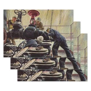 Vintage Business, Oil Platform on the Ocean  Sheets