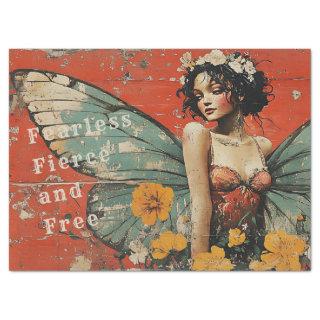 Vintage Butterfly Fairy Inspirational Decoupage Tissue Paper