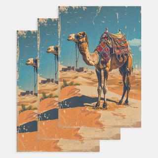 Vintage Camel Retro Desert Decoupage  Sheets