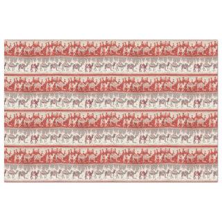 Vintage camels train print and camel pattern tissue paper