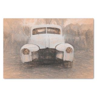 Vintage Car Antique Rustic Sketch Art Decoupage Tissue Paper