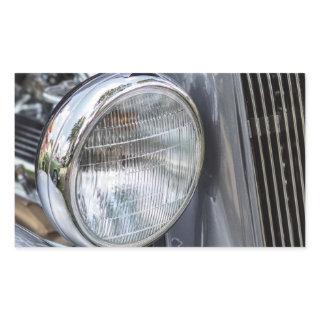 Vintage Car Headlight Rectangle Sticker
