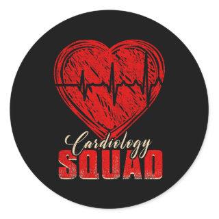 Vintage Cardiology Squad Cardiovascular Classic Round Sticker