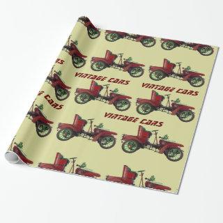 VINTAGE CARS red yellow black