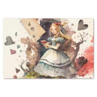 Vintage Chic Alice in Wonderland Collage Decoupage Tissue Paper