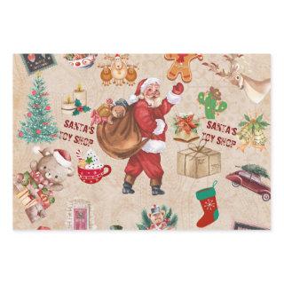 Vintage Christmas Collage Decoupage  Sheets