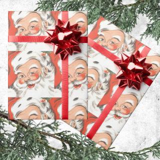 Vintage Christmas, Jolly Santa Claus with Smile