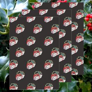 Vintage Christmas Pattern with Wrapped Presents  Sheets