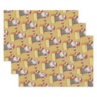 Vintage Christmas, Santa Claus as Jack in the Box  Sheets