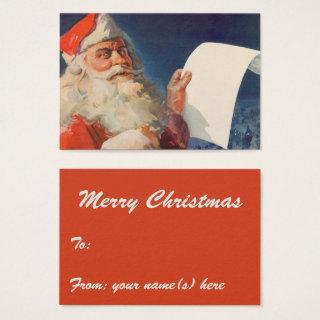 Vintage Christmas, Santa Claus Naughty Nice List