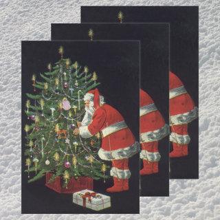 Vintage Christmas, Santa Claus with Presents  Sheets
