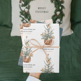 Vintage Christmas Tree | Happy Holiday   Sheets