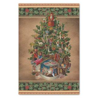 Vintage Christmas Tree With All the Fixings! Tissue Paper