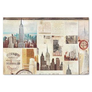 Vintage Cityscape Decoupage Tissue Paper