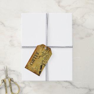 Vintage Coffee Cup Old Fashioned Coffee Grinder Gift Tags