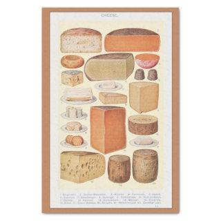 Vintage Collage of Household Cheese 1923 Decoupage Tissue Paper