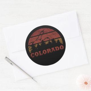 vintage colorado classic round sticker
